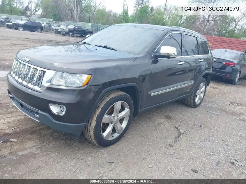 2012 Jeep Grand Cherokee Overland VIN: 1C4RJFCT3CC274079 Lot: 40063174