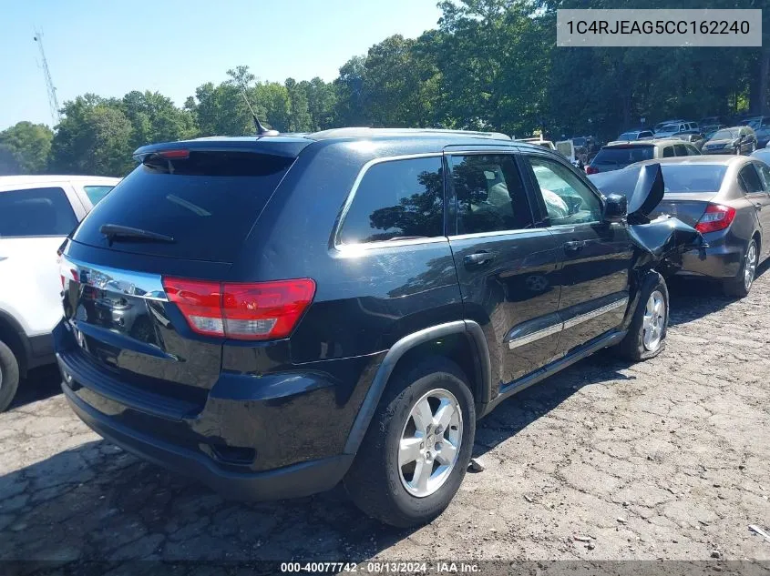 2012 Jeep Grand Cherokee Laredo VIN: 1C4RJEAG5CC162240 Lot: 40077742