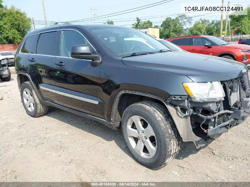 2012 Jeep Grand Cherokee Laredo VIN: 1C4RJFAG8CC124491 Lot: 40108508