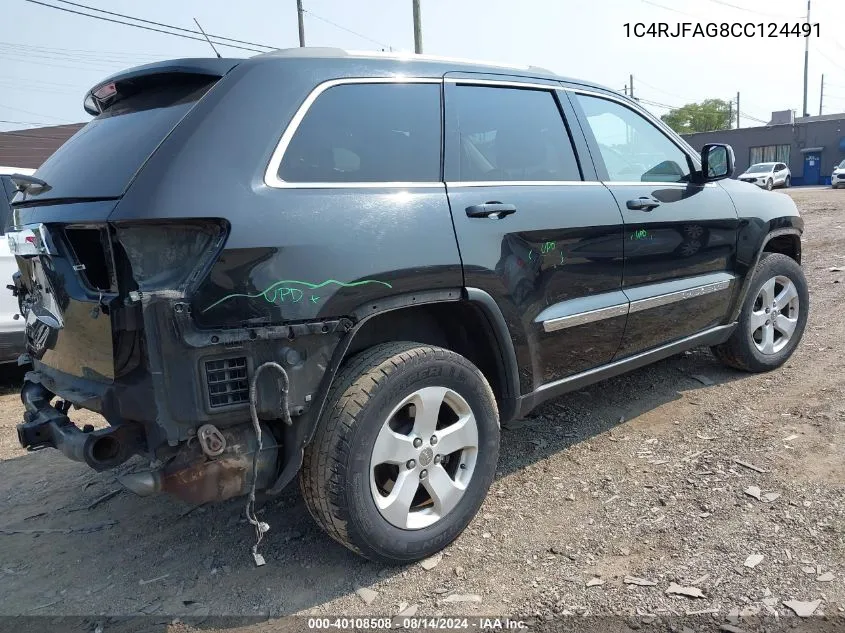 1C4RJFAG8CC124491 2012 Jeep Grand Cherokee Laredo