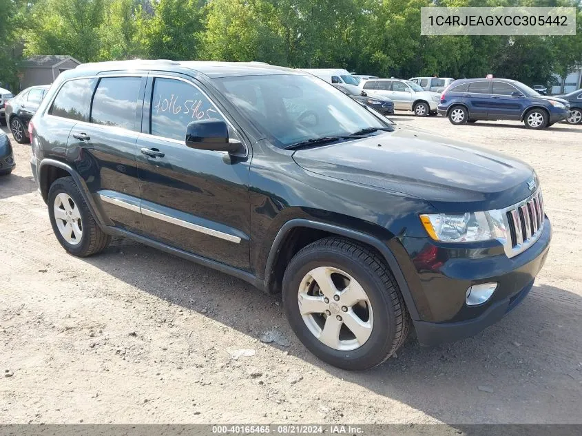 1C4RJEAGXCC305442 2012 Jeep Grand Cherokee Laredo