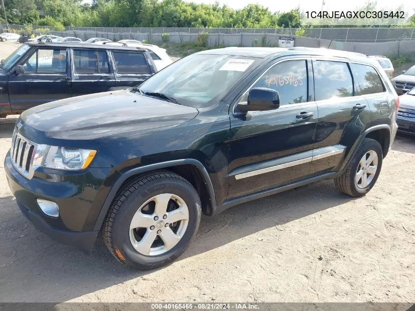 2012 Jeep Grand Cherokee Laredo VIN: 1C4RJEAGXCC305442 Lot: 40165465