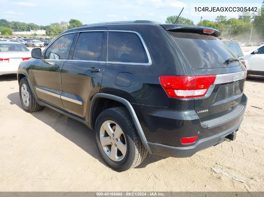 2012 Jeep Grand Cherokee Laredo VIN: 1C4RJEAGXCC305442 Lot: 40165465