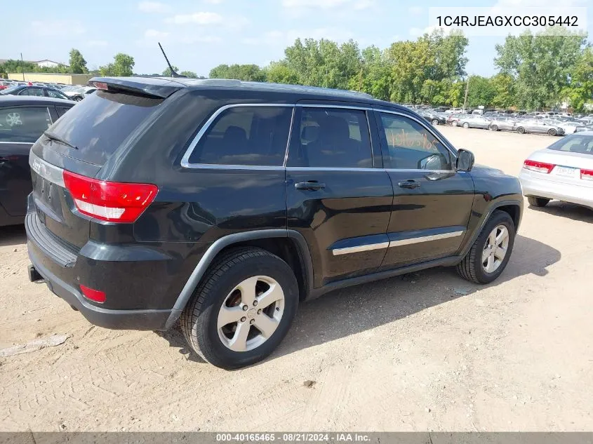 2012 Jeep Grand Cherokee Laredo VIN: 1C4RJEAGXCC305442 Lot: 40165465