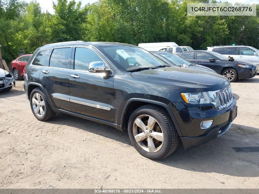 2012 Jeep Grand Cherokee Overland VIN: 1C4RJFCT6CC268776 Lot: 40169176