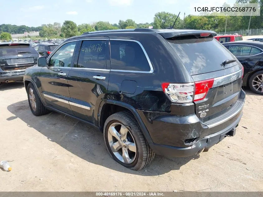 2012 Jeep Grand Cherokee Overland VIN: 1C4RJFCT6CC268776 Lot: 40169176