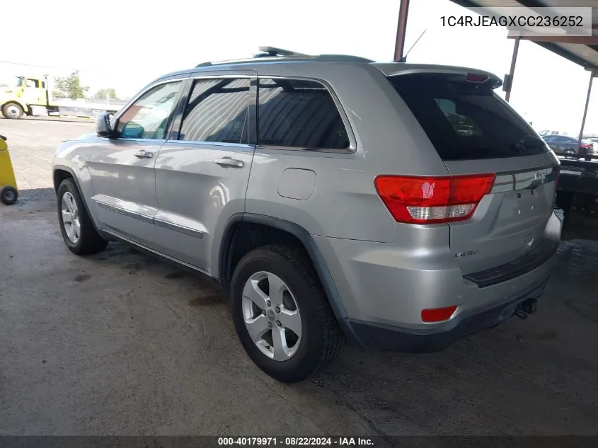 1C4RJEAGXCC236252 2012 Jeep Grand Cherokee Laredo