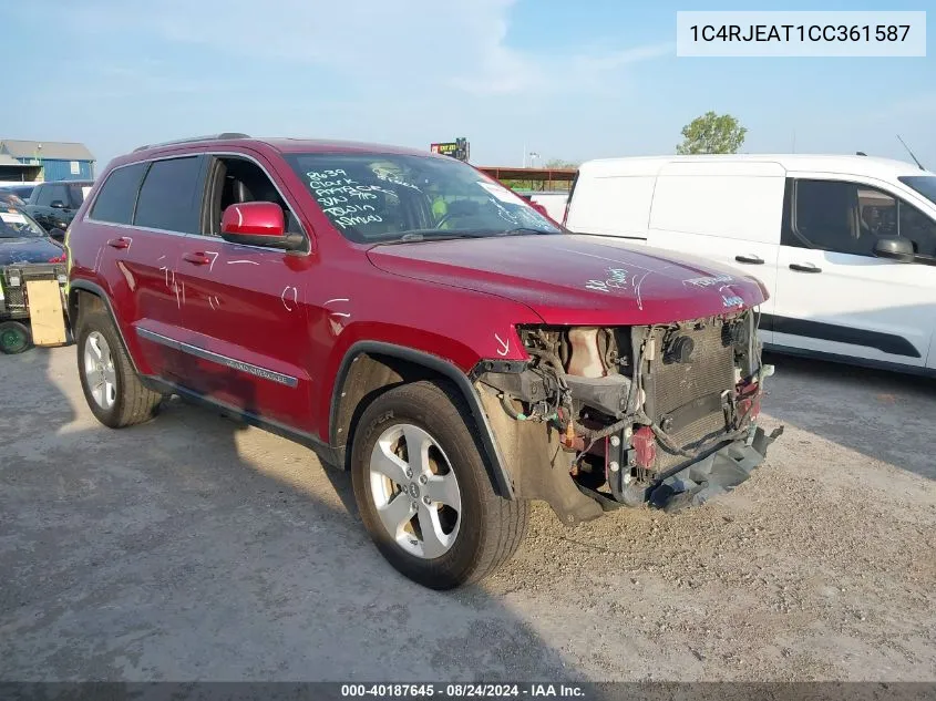 2012 Jeep Grand Cherokee Laredo VIN: 1C4RJEAT1CC361587 Lot: 40187645