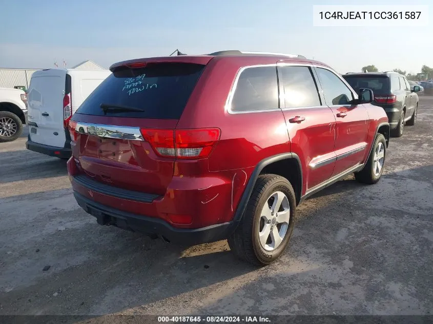 1C4RJEAT1CC361587 2012 Jeep Grand Cherokee Laredo