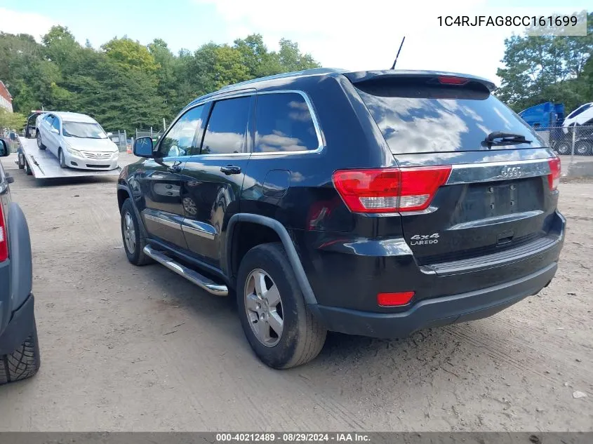 1C4RJFAG8CC161699 2012 Jeep Grand Cherokee Laredo