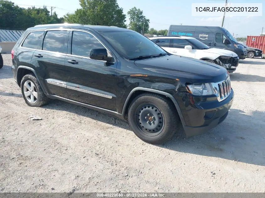 2012 Jeep Grand Cherokee Laredo VIN: 1C4RJFAG5CC201222 Lot: 40220560