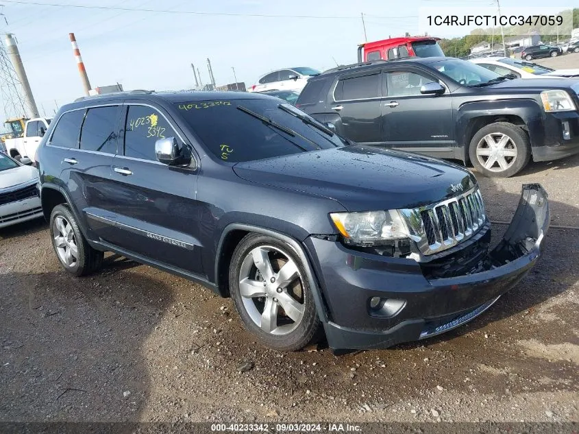 2012 Jeep Grand Cherokee Overland VIN: 1C4RJFCT1CC347059 Lot: 40233342