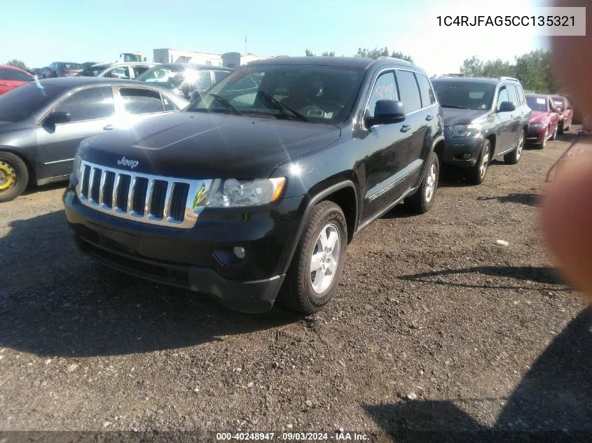 1C4RJFAG5CC135321 2012 Jeep Grand Cherokee Laredo