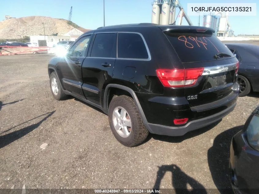 1C4RJFAG5CC135321 2012 Jeep Grand Cherokee Laredo