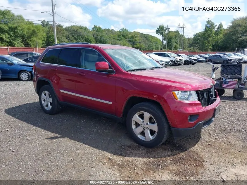 2012 Jeep Grand Cherokee Laredo VIN: 1C4RJFAG4CC273366 Lot: 40277225