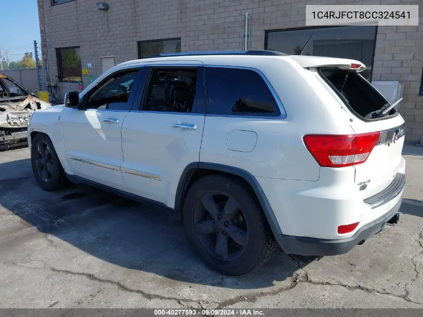 2012 Jeep Grand Cherokee Overland VIN: 1C4RJFCT8CC324541 Lot: 40277593