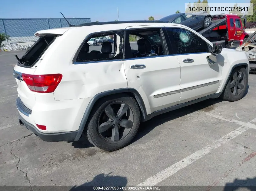 2012 Jeep Grand Cherokee Overland VIN: 1C4RJFCT8CC324541 Lot: 40277593