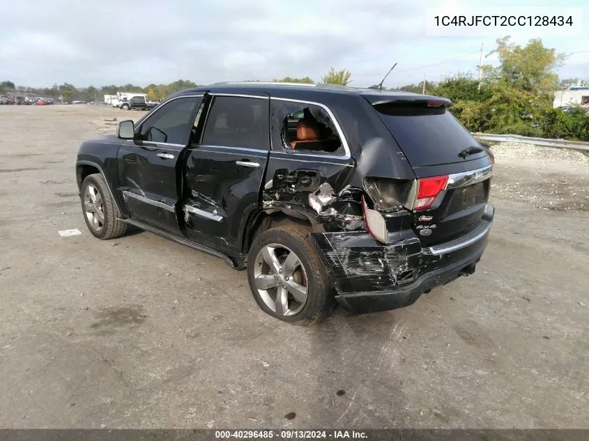 2012 Jeep Grand Cherokee Overland VIN: 1C4RJFCT2CC128434 Lot: 40296485