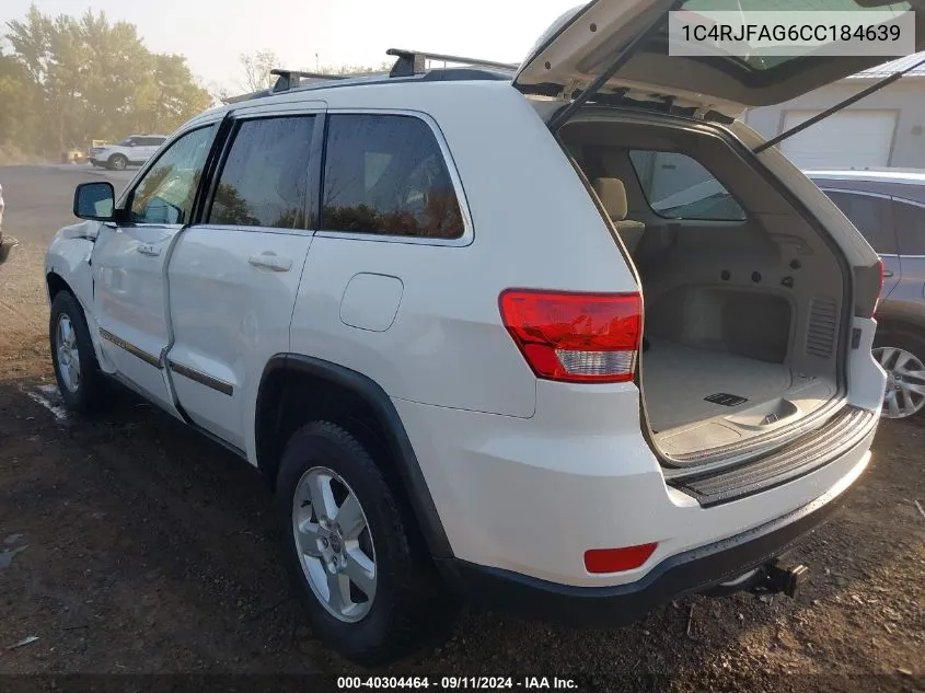 1C4RJFAG6CC184639 2012 Jeep Grand Cherokee Laredo