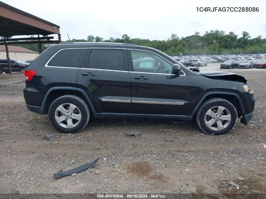 2012 Jeep Grand Cherokee Laredo VIN: 1C4RJFAG7CC288086 Lot: 40310930