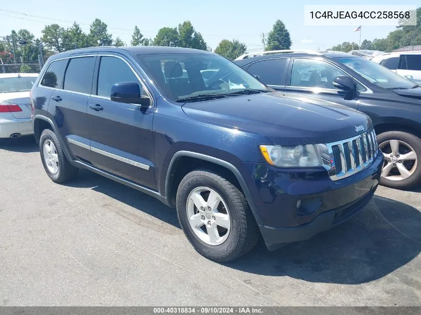 2012 Jeep Grand Cherokee Laredo VIN: 1C4RJEAG4CC258568 Lot: 40318834