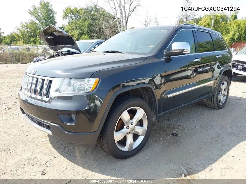 2012 Jeep Grand Cherokee Overland VIN: 1C4RJFCGXCC341294 Lot: 40320981