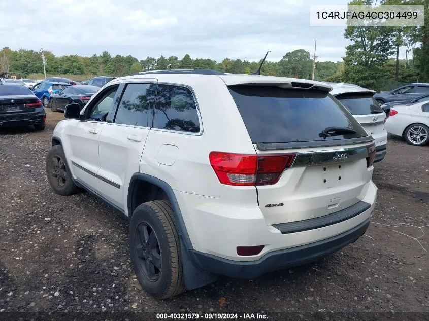 2012 Jeep Grand Cherokee Laredo VIN: 1C4RJFAG4CC304499 Lot: 40321579