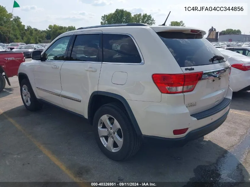 2012 Jeep Grand Cherokee Laredo VIN: 1C4RJFAG4CC344856 Lot: 40326951