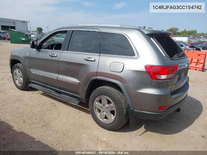 1C4RJFAG3CC154742 2012 Jeep Grand Cherokee Laredo