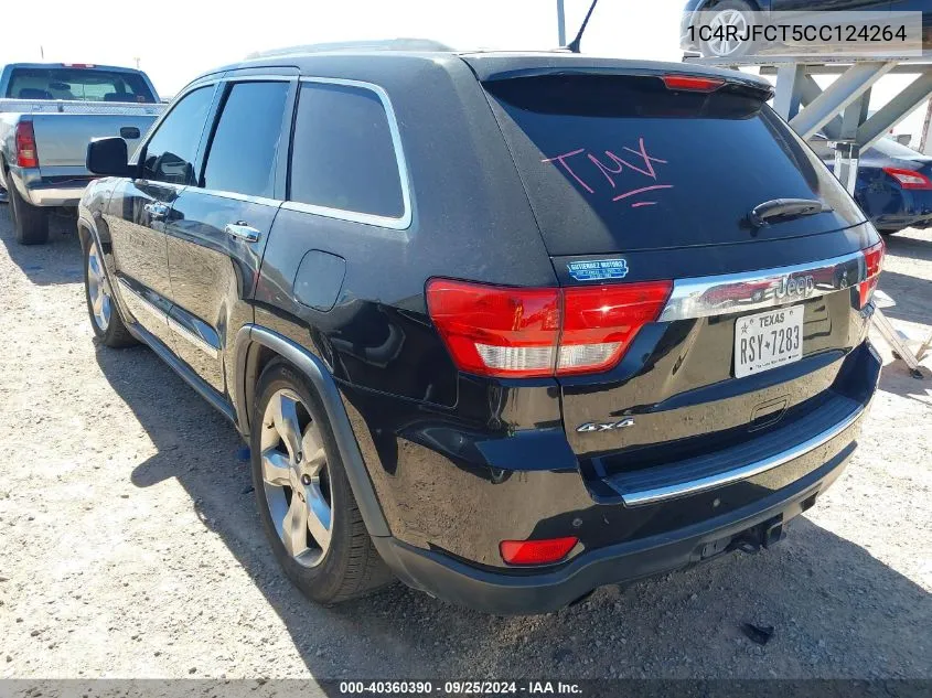 2012 Jeep Grand Cherokee Overland VIN: 1C4RJFCT5CC124264 Lot: 40360390