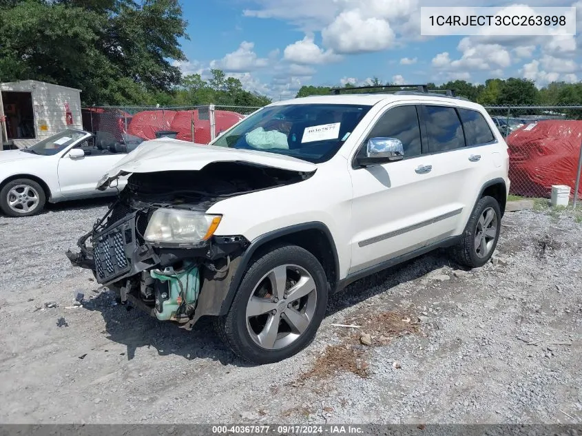 2012 Jeep Grand Cherokee Overland VIN: 1C4RJECT3CC263898 Lot: 40367877