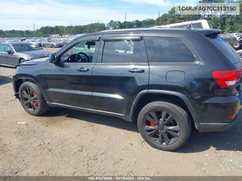 2012 Jeep Grand Cherokee Laredo VIN: 1C4RJFAG7CC313150 Lot: 40378606