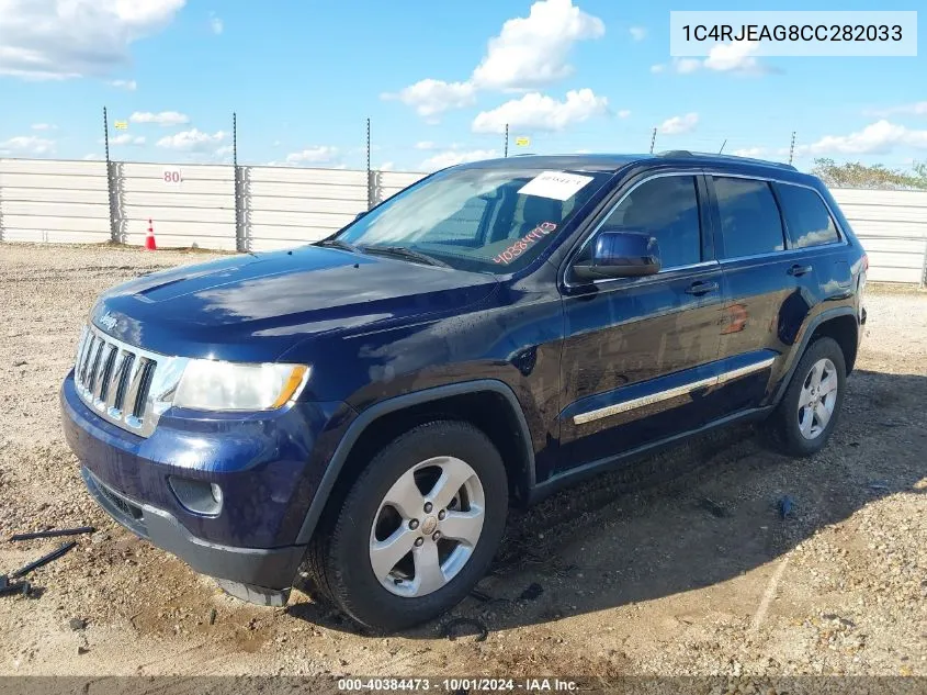 2012 Jeep Grand Cherokee Laredo VIN: 1C4RJEAG8CC282033 Lot: 40384473