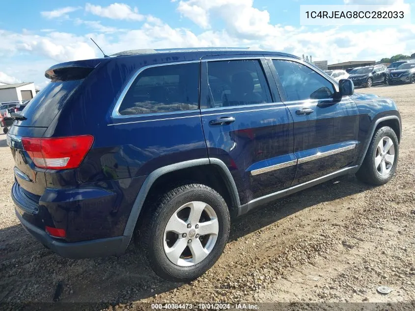 2012 Jeep Grand Cherokee Laredo VIN: 1C4RJEAG8CC282033 Lot: 40384473