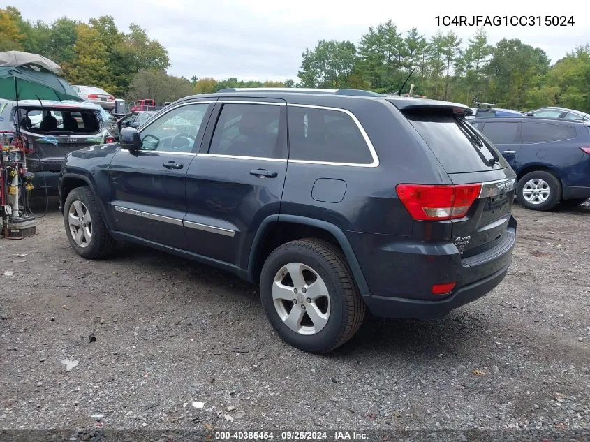 1C4RJFAG1CC315024 2012 Jeep Grand Cherokee Laredo