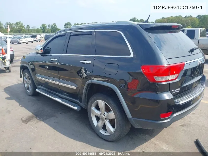 2012 Jeep Grand Cherokee Limited VIN: 1C4RJFBG1CC175071 Lot: 40389555