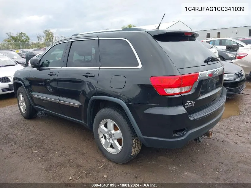 2012 Jeep Grand Cherokee Laredo VIN: 1C4RJFAG1CC341039 Lot: 40401095