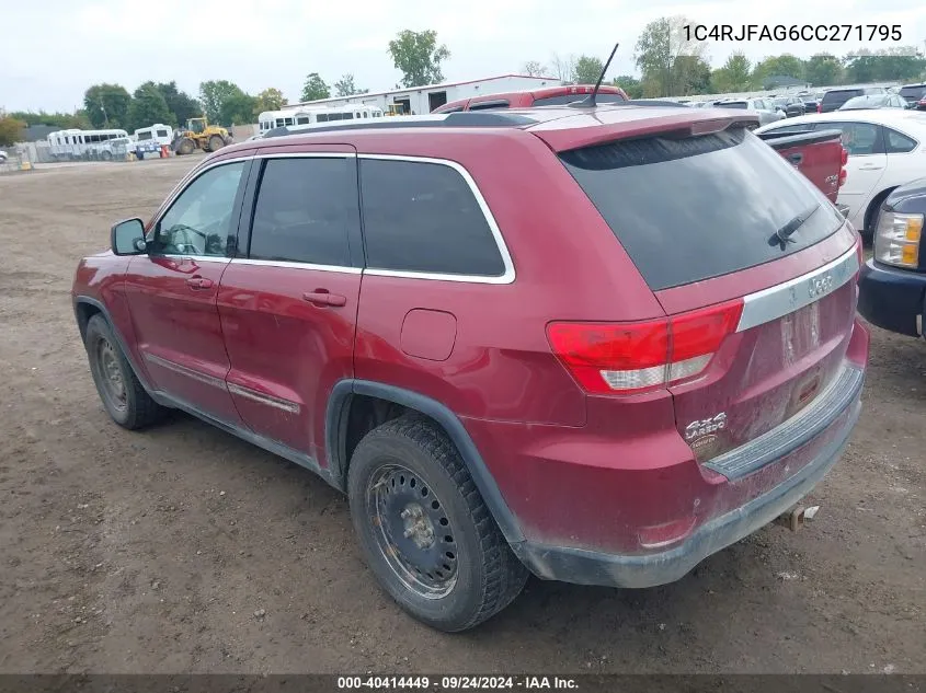 2012 Jeep Grand Cherokee Laredo VIN: 1C4RJFAG6CC271795 Lot: 40414449