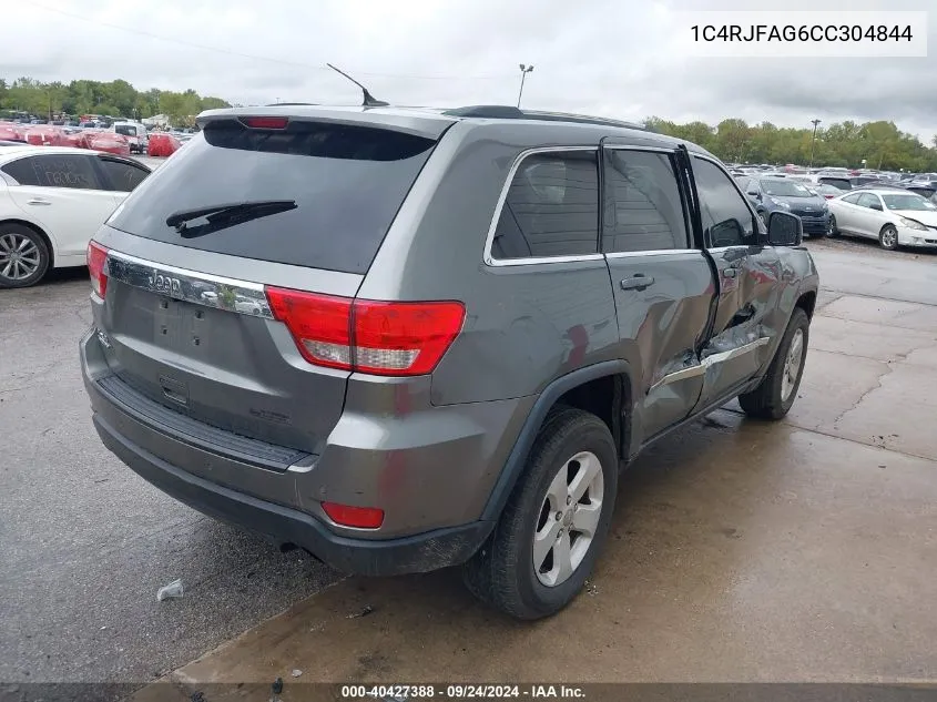 2012 Jeep Grand Cherokee Laredo VIN: 1C4RJFAG6CC304844 Lot: 40427388