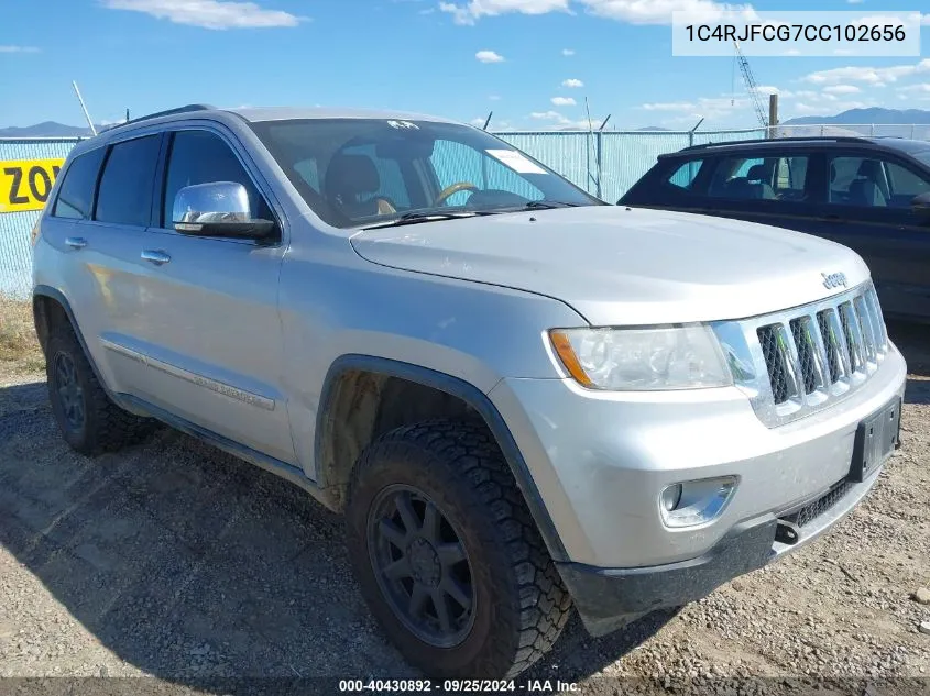 2012 Jeep Grand Cherokee Overland VIN: 1C4RJFCG7CC102656 Lot: 40430892