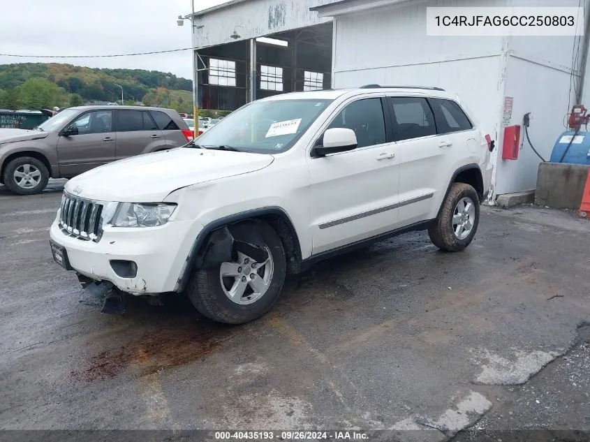 2012 Jeep Grand Cherokee Laredo VIN: 1C4RJFAG6CC250803 Lot: 40435193