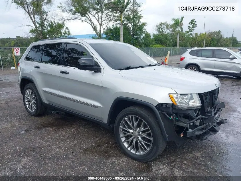 2012 Jeep Grand Cherokee Laredo VIN: 1C4RJFAG9CC273718 Lot: 40449385