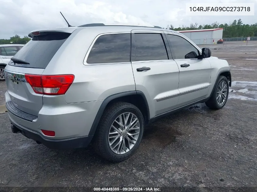 1C4RJFAG9CC273718 2012 Jeep Grand Cherokee Laredo