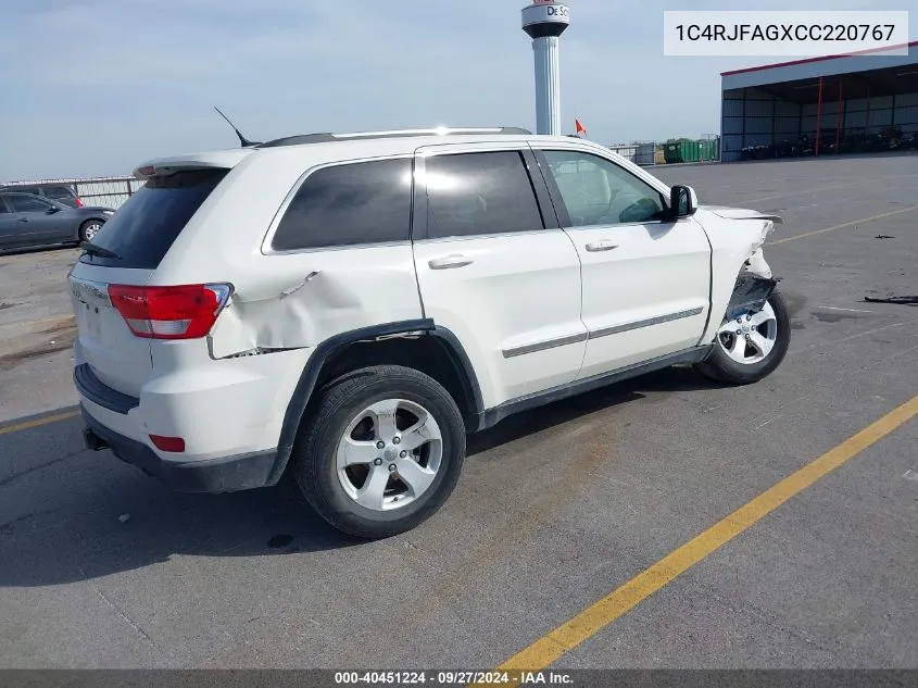 2012 Jeep Grand Cherokee Laredo VIN: 1C4RJFAGXCC220767 Lot: 40451224