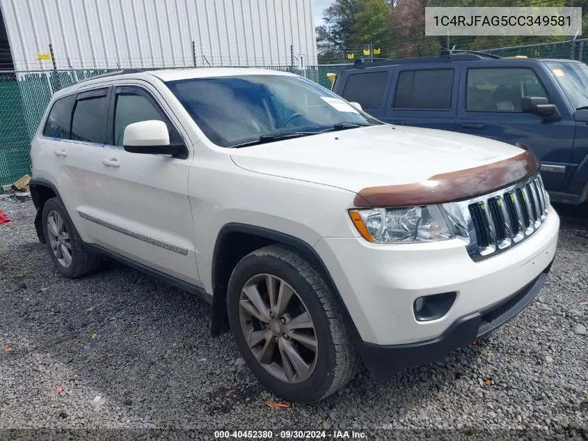 2012 Jeep Grand Cherokee Laredo VIN: 1C4RJFAG5CC349581 Lot: 40452380