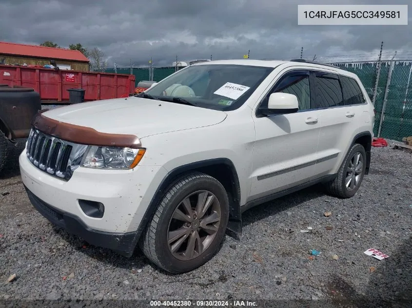 1C4RJFAG5CC349581 2012 Jeep Grand Cherokee Laredo