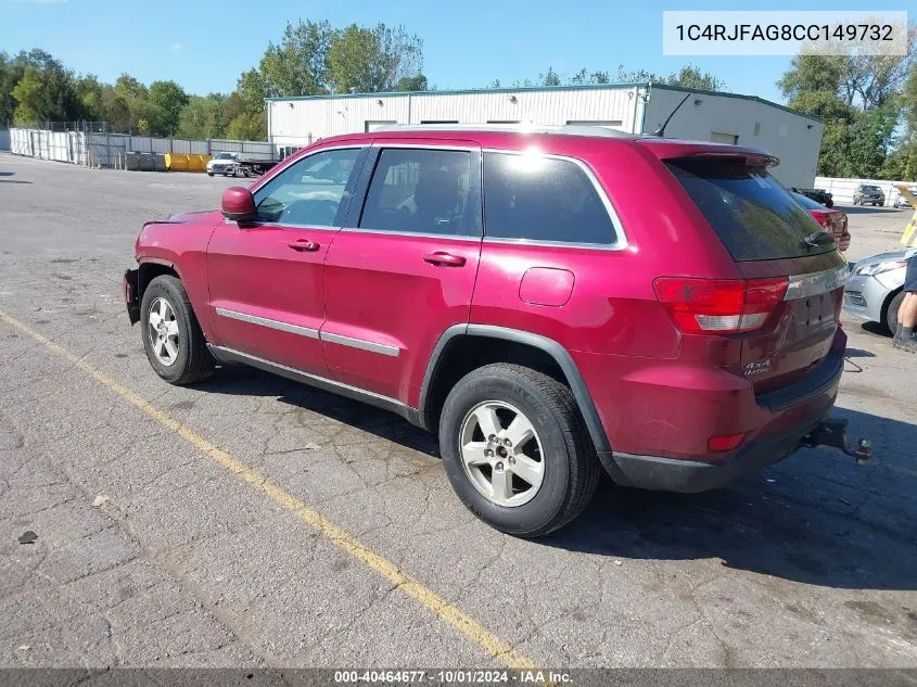 2012 Jeep Grand Cherokee Laredo VIN: 1C4RJFAG8CC149732 Lot: 40464677