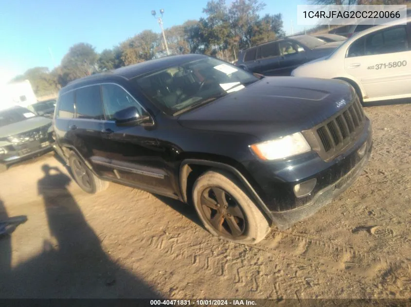 2012 Jeep Grand Cherokee Laredo VIN: 1C4RJFAG2CC220066 Lot: 40471831