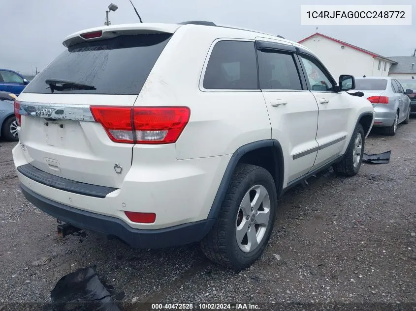 1C4RJFAG0CC248772 2012 Jeep Grand Cherokee Laredo