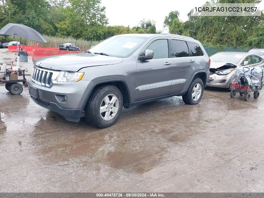 1C4RJFAG1CC214257 2012 Jeep Grand Cherokee Laredo